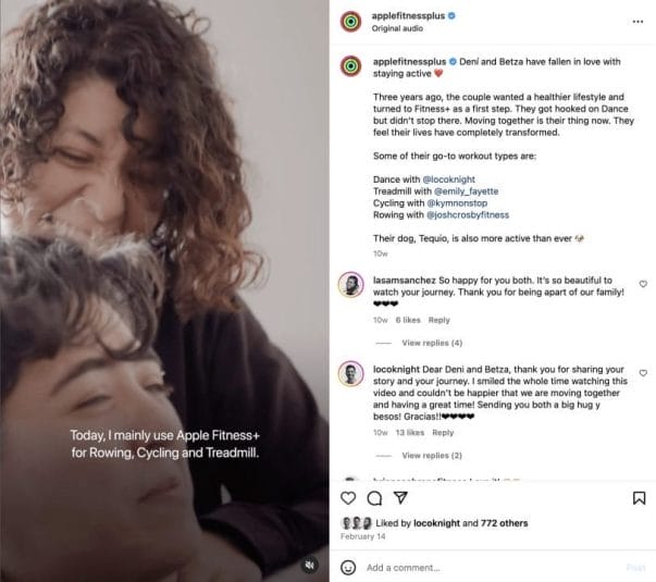 apple fitness testimonial