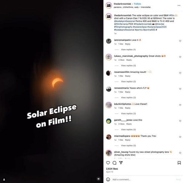 solar eclipse live stream with dark room lab